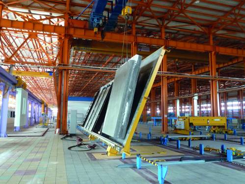 tilting equipment for removal of precast wall panel 499x374