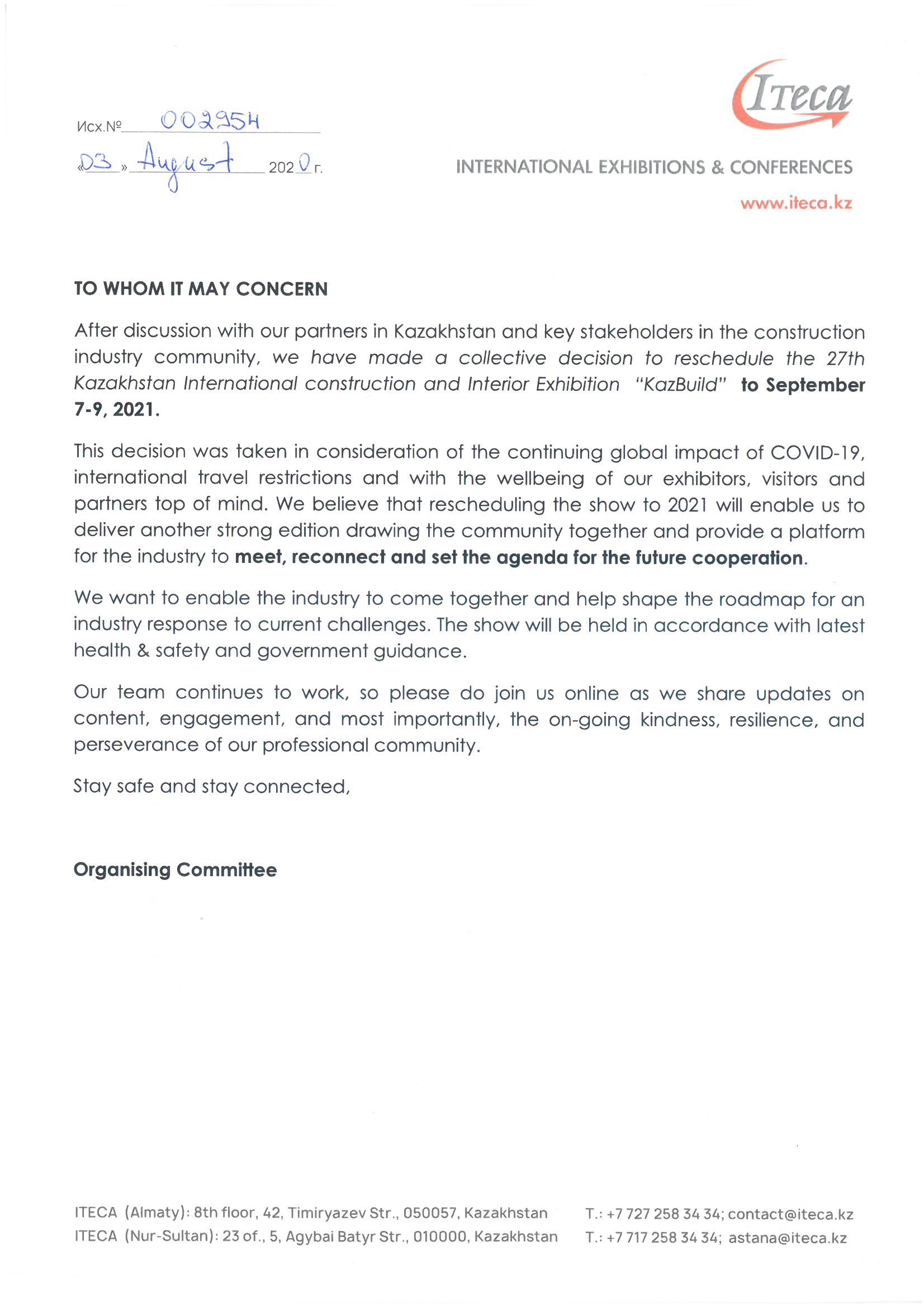 KazBuild new dates eng